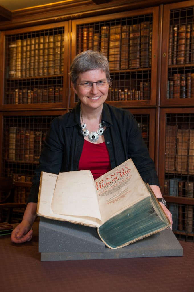 Henrike Lähnemann in the Old Library, St Edmund Hall